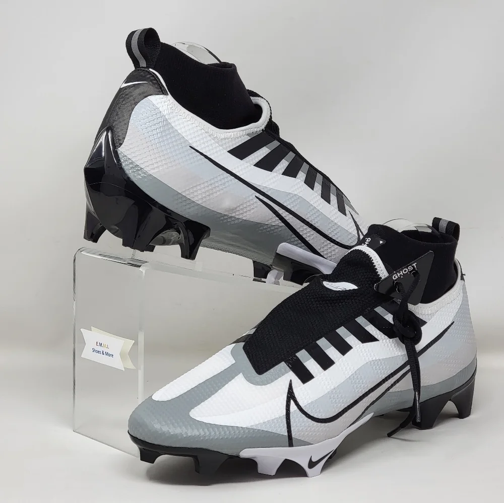 Nike Vapor Edge Pro 360 White Black Pure Platinum Football Cleats Men Size 13